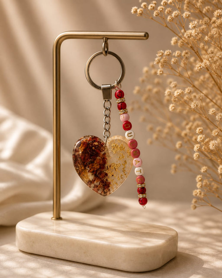 Golden Heart Keychain
