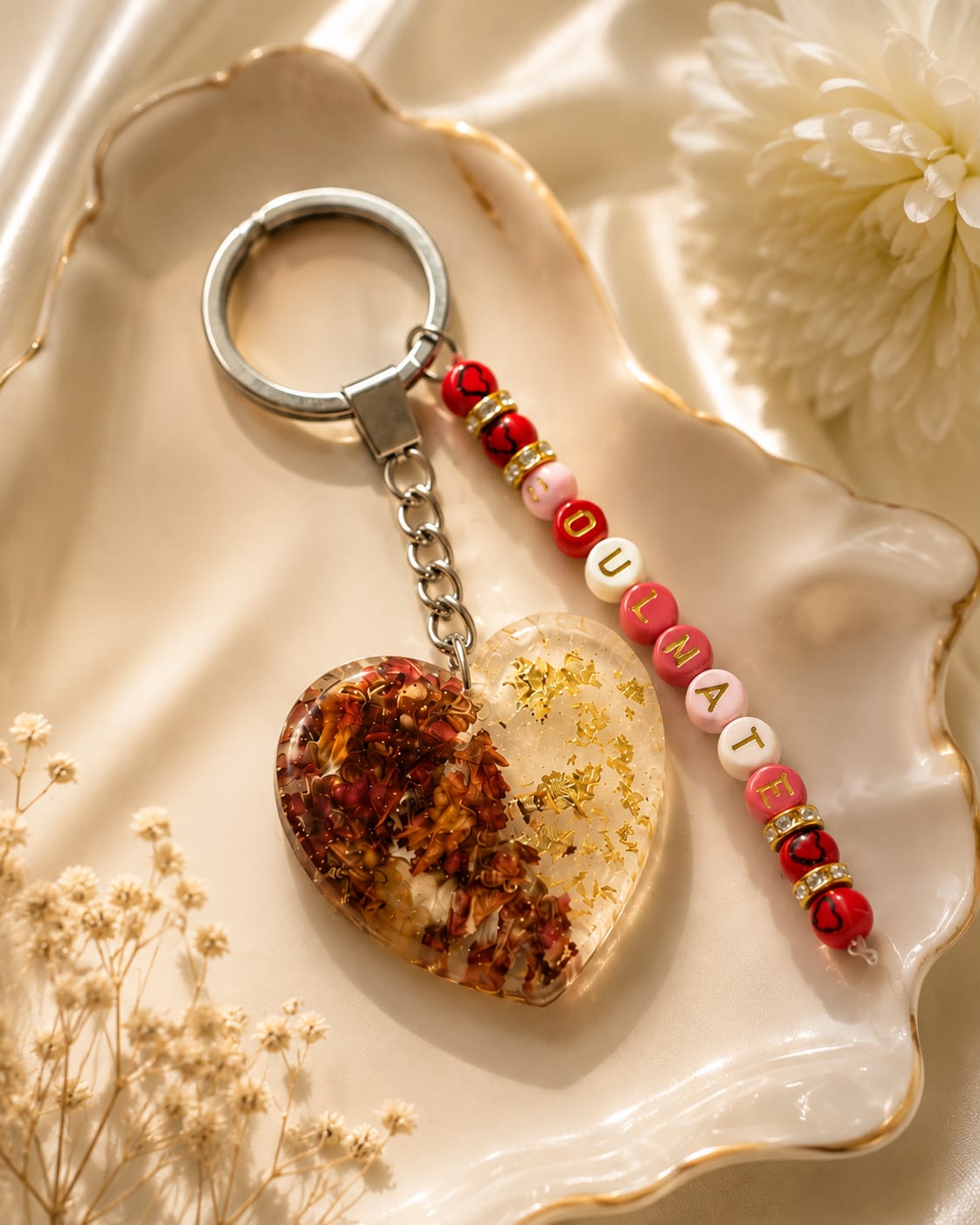 Golden Heart Keychain