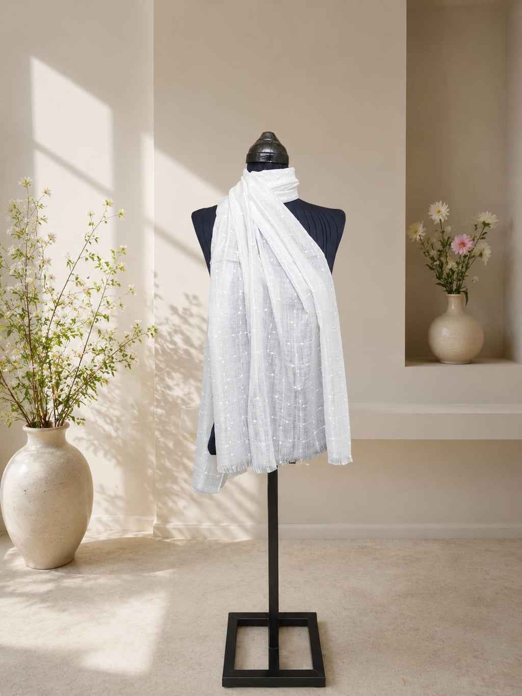 White Bindi Scarf