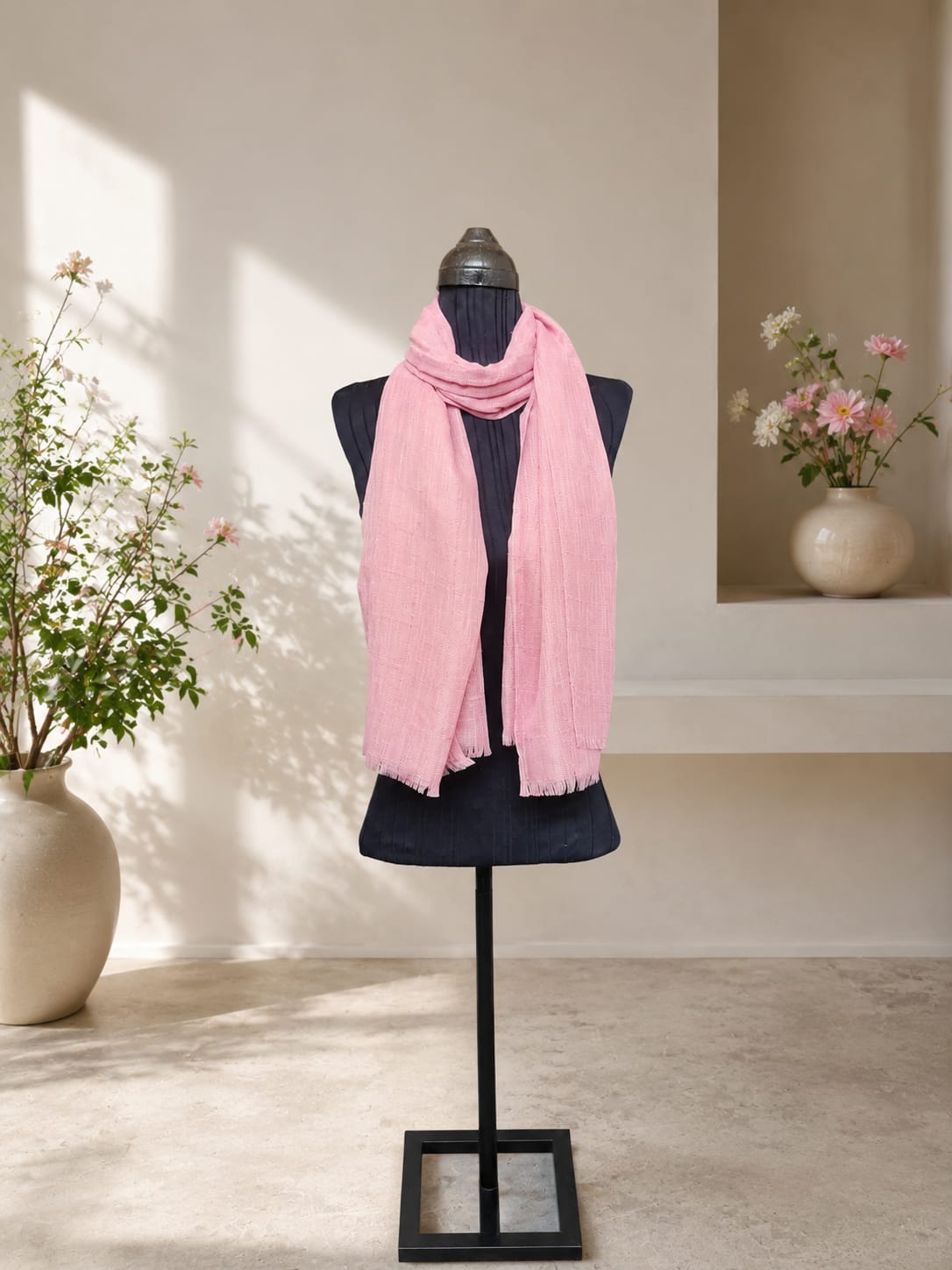 Baby Pink Bindi Scarf
