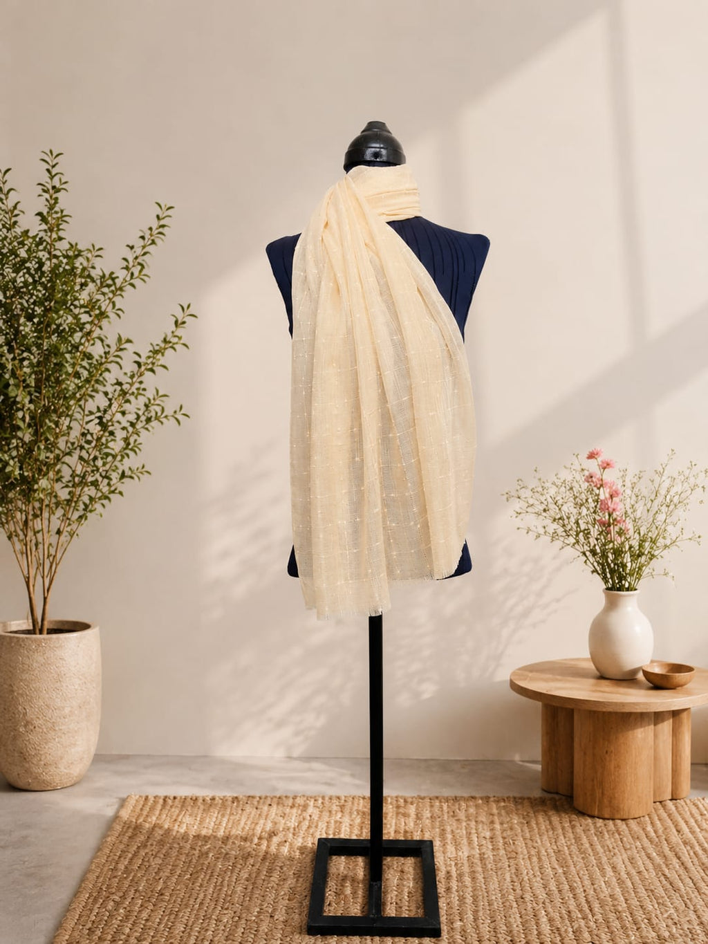 Butter Yellow Bindi Scarf
