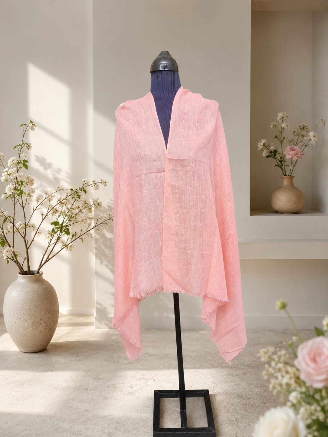 Baby Pink Bindi Scarf