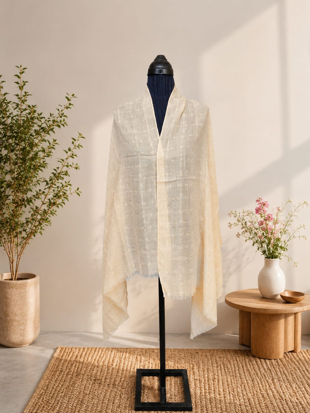 Butter Yellow Bindi Scarf