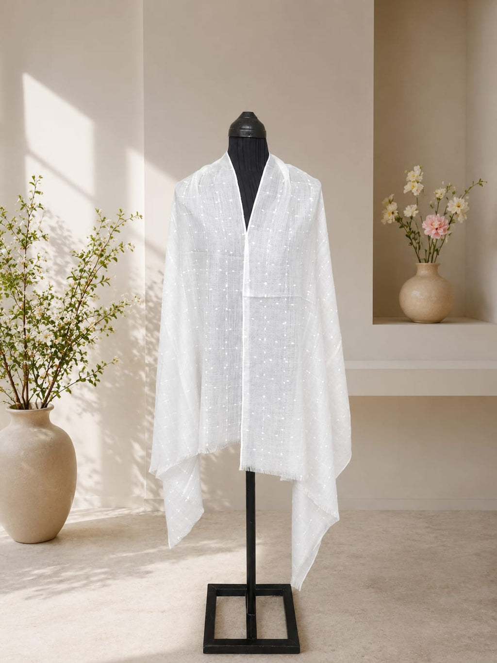 White Bindi Scarf