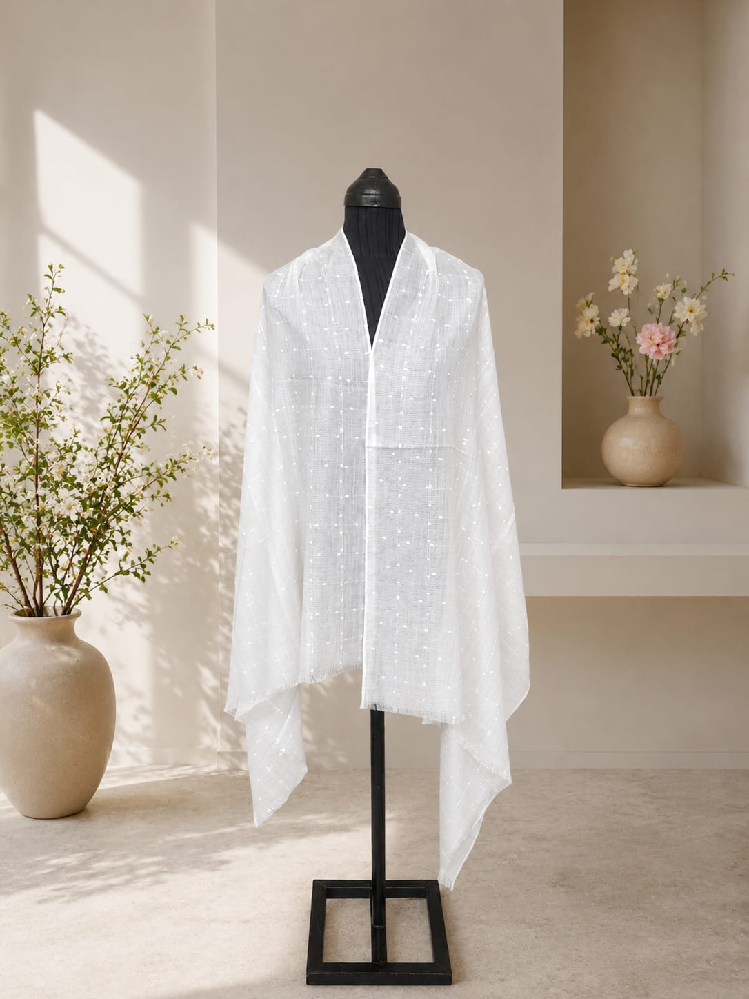 White Bindi Scarf