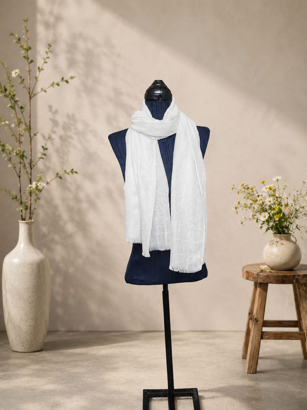 White Bindi Scarf