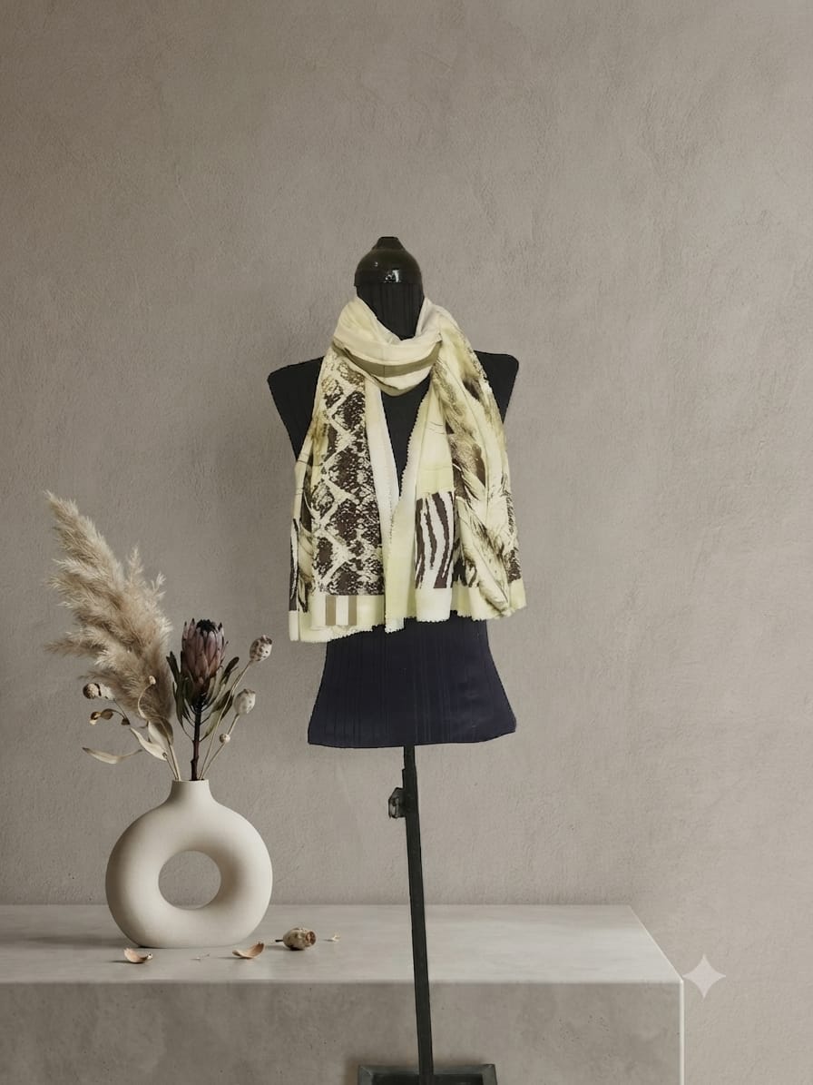 Lemon Abstract Scarf