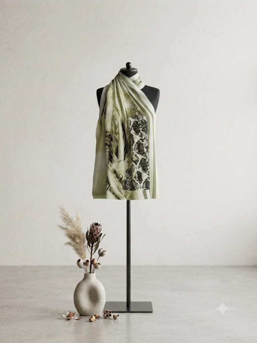 Lemon Abstract Scarf
