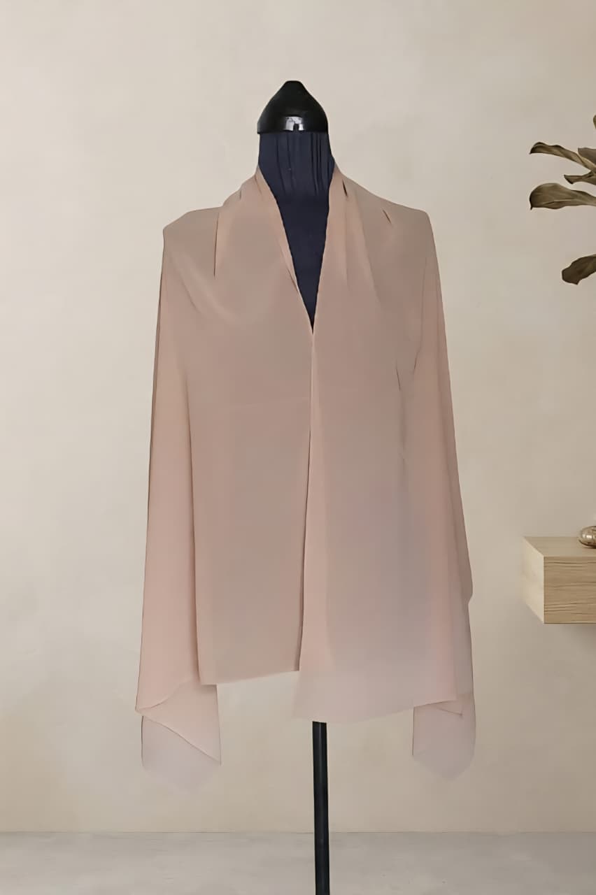 Georgette Peach Skin Scarf