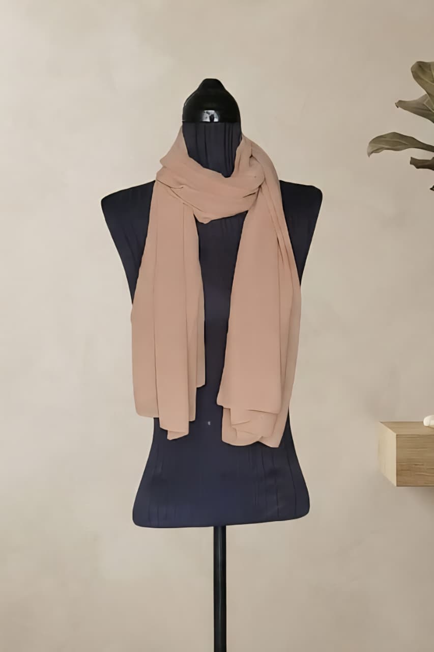 Georgette Peach Skin Scarf