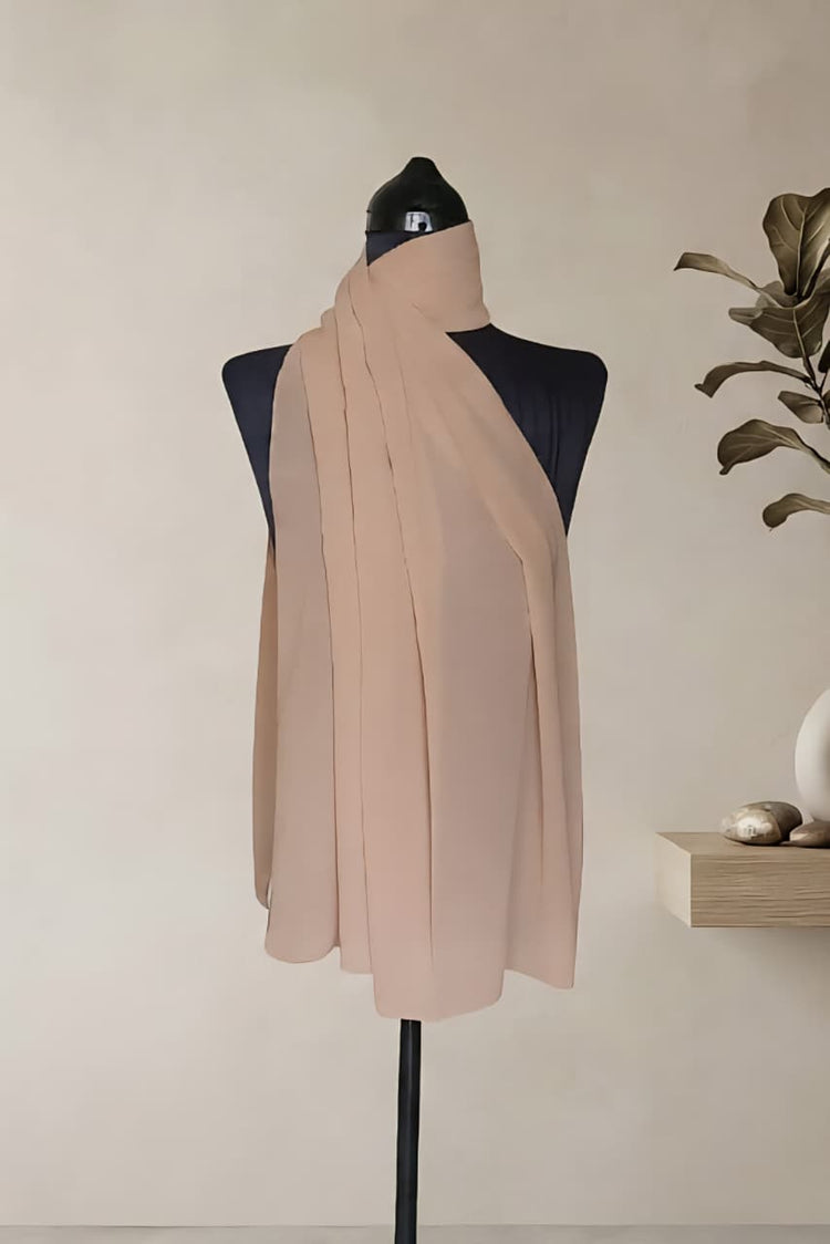 Georgette Peach Skin Scarf