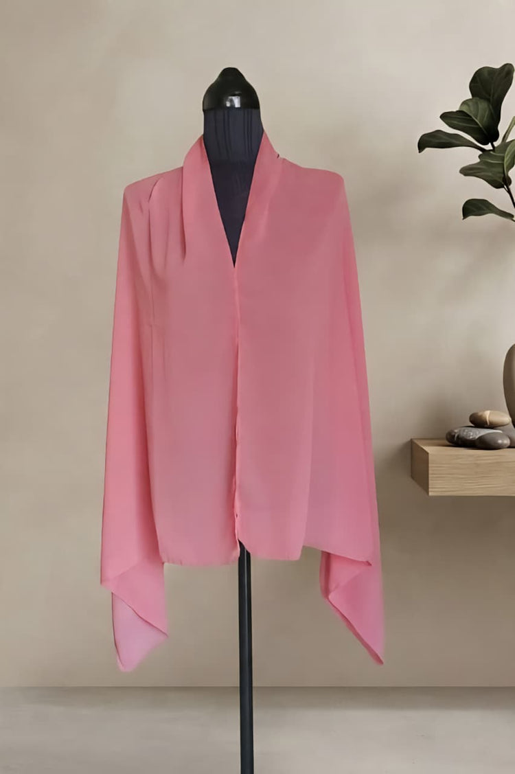 Georgette Pink Scarf