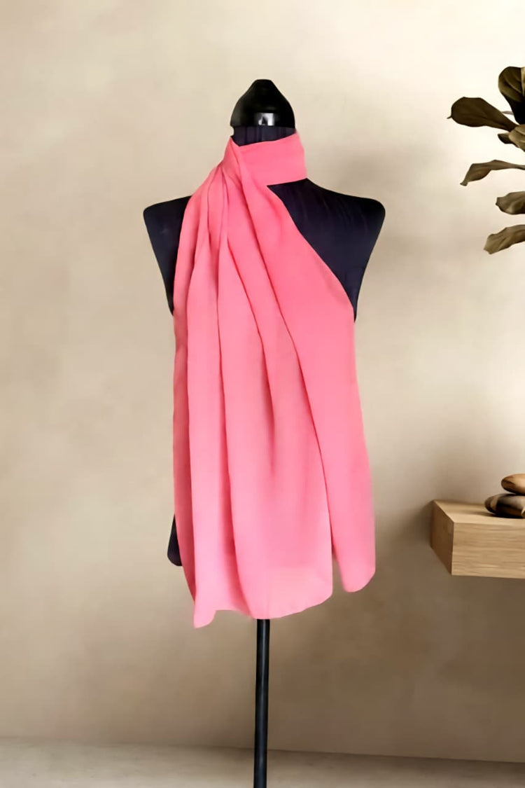 Georgette Pink Scarf