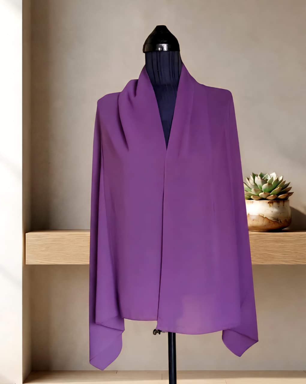 Georgette Purple Scarf