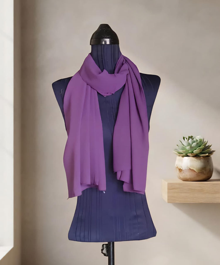 Georgette Purple Scarf